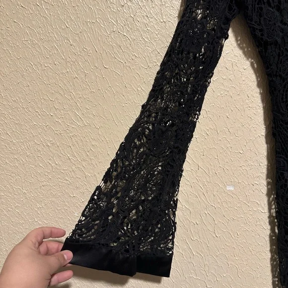 Hale Bob Embroidered Lace Dress Flare Sleeves Size‎ XS - Picture 3 of 8